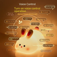 Cute LED Rabbit Touch Night Light